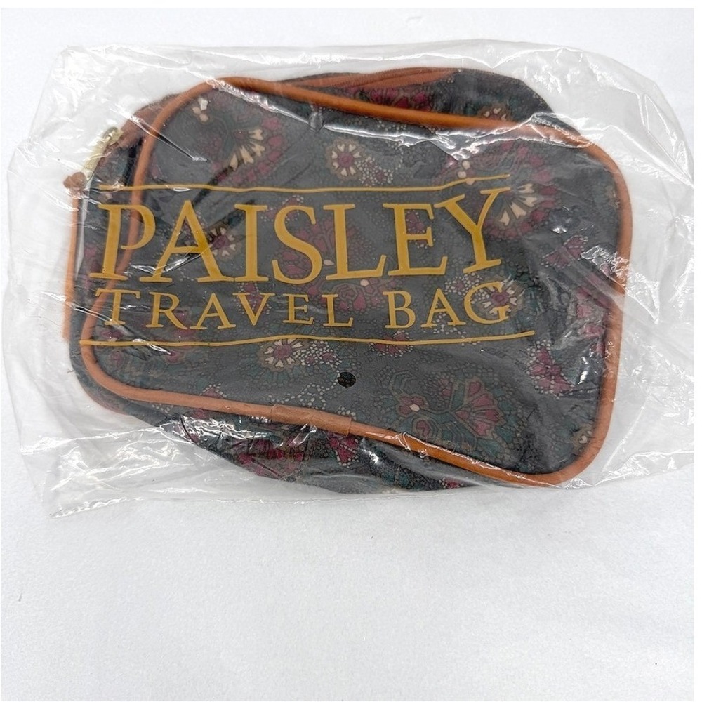 Avon Travel Bag Paisley Floral Vintage 1988 New Cosmetic Toiletry Vanity Pouch